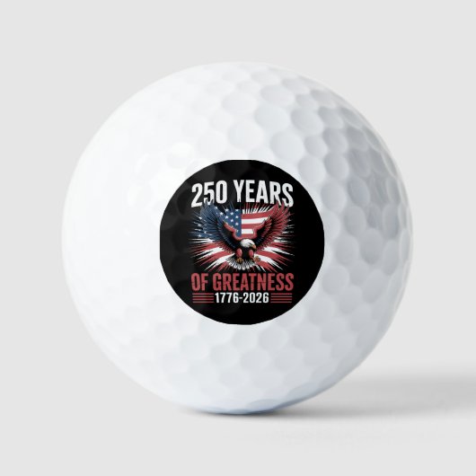 1776-2026 250年間の偉大さ 250周年記念 ゴルフボール (正面)