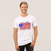 (1776 - 2026) 250 & STILL LIT：米国 トライブレンドＴシャツ (正面全面)