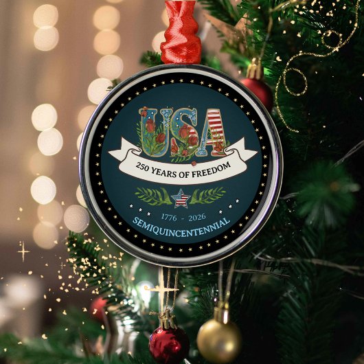 1776-2026 Semiquincentennial Midnight Blue メタルオーナメント