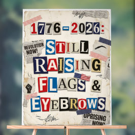 1776-2026 USA 250th Anniversary Edgy Ransom Note アクリルサイン