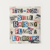 1776-2026 USA 250th Anniversary Edgy Ransom Note タペストリー (正面)