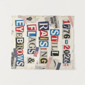 1776-2026 USA 250th Anniversary Edgy Ransom Note タペストリー (正面(横))
