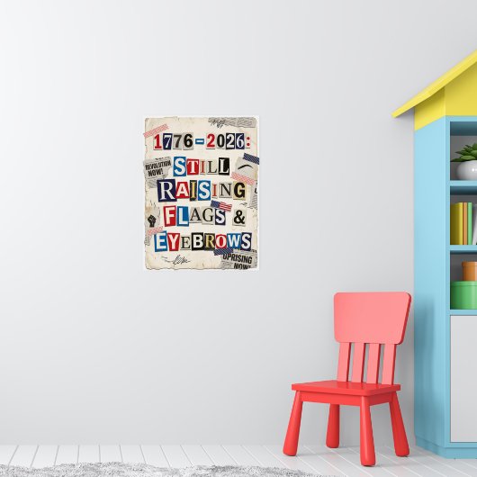 1776-2026 USA 250th Anniversary Edgy Ransom Note ポスター (子ども部屋1)