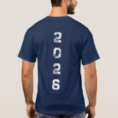 1776 2026 Vertical Numerical Semiquincentennial Tシャツ (裏面)