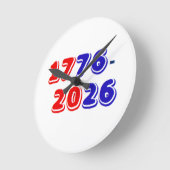 1776 2026 Wall Clock ラウンド壁時計 (傾斜)