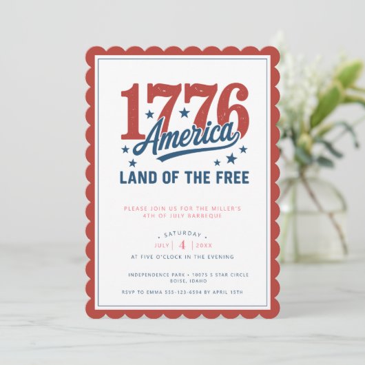 1776 4th of July Party 招待状 (スタンド正面)