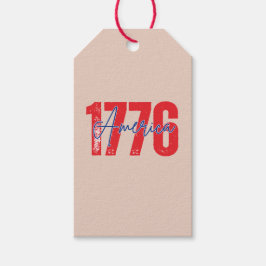 '1776 America' アメリカ生誕250周年ソフトブラッシュ 7月4日 ギフトタグ