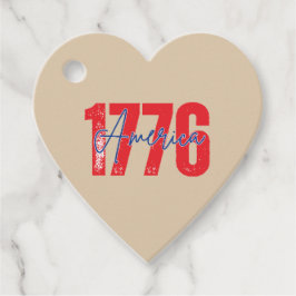 '1776 America' アメリカ生誕250周年 オートミールベージュ 7月4日 フェイバータグ