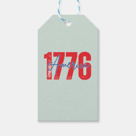 '1776 America' ユーカリグリーン 250周年 7月4日 ギフトタグ