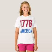 1776 America 250 years historical freedom Tシャツ (正面フル)