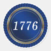 1776 America 250th Birthday Semiquincentennial ラウンドシール (正面)