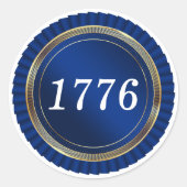 1776 America 250th Birthday Semiquincentennial ラウンドシール (正面)