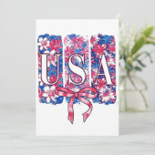 1776 America 4th of July USAフローラ花 招待状 (スタンド正面)
