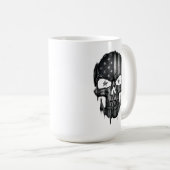 1776 American Flag Patriot Skull USA 250th コーヒーマグカップ (正面右)