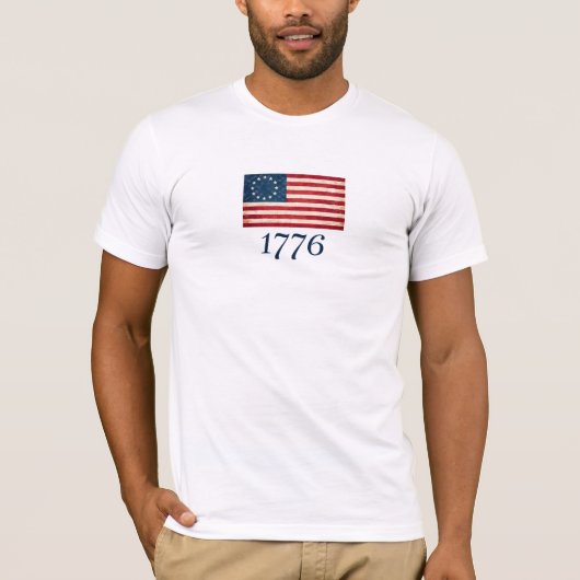 1776 American Flag Patriotic Heritage T-Shirt Tシャツ (正面)