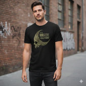 1776 American Flag Skull Crescent Moon T-Shirt Tシャツ