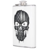 1776 American Flag Skull Patriotic USA 250th Flask フラスク (左)