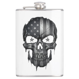 1776 American Flag Skull Patriotic USA 250th Flask フラスク