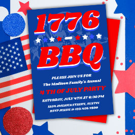 1776 BBQパーティー花火大会の招待状 招待状
