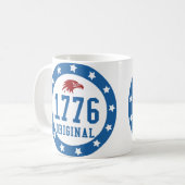 1776 Original 4 July Badge コーヒーマグカップ (正面左)