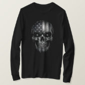 1776 Patriot Skull アメリカ国旗 250周年 Tシャツ (デザイン正面)