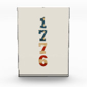 1776 Patriotic American Flag フォトブロック (正面)