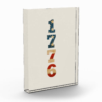1776 Patriotic American Flag フォトブロック