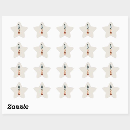 1776 Patriotic American Flag Star Sticker 星シール (シート)