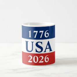 1776 USA 2026 レッド ホワイト ブルー 愛国 コーヒーマグカップ