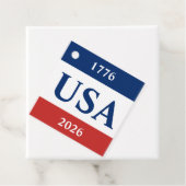 1776 USA 2026 赤 白 青 感謝 フェイバータグ (インサイチュ)