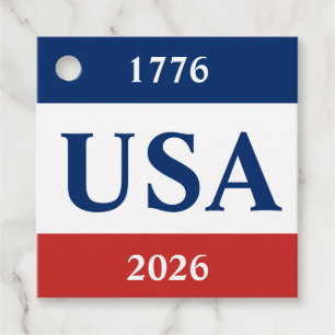 1776 USA 2026 赤 白 青 感謝 フェイバータグ
