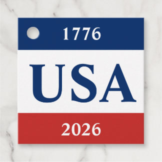 1776 USA 2026 赤 白 青 感謝 フェイバータグ