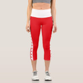 1776 USA 250th Birthday Patriotic American Flag カプリレギンス (正面)