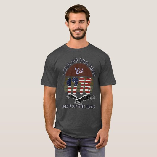 1776 USA Patriotic Shirt  Tシャツ (正面フル)
