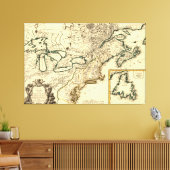 1778カナダと州の地統一された図 キャンバスプリント (インサイチュ (リビング))