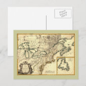 1778カナダと州の地統一された図 ポストカード (正面/裏面)