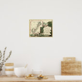 1778ルアイソールバミューダの地図 ポスター (キッチン)