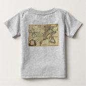 1778年のカナダとアメリカ合衆国の地図 ベビーTシャツ (裏面)