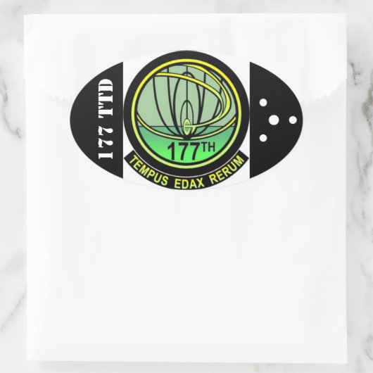 177th時間旅行グループの公式のデカール 楕円形シール (バッグ)