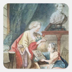 1780年にNecker家族 スクエアシール