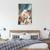 1780年のネッカー一家 キャンバスプリント (インサイチュ (寝室))