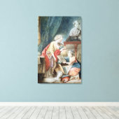 1780年のネッカー一家 キャンバスプリント (インサイチュ (ウッドフロア))