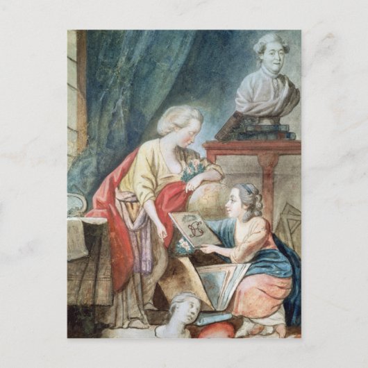 1780年のネッカー一家 ポストカード (正面)