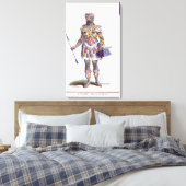 1780年ホンジュラスの女性(色の版木、銅版、版画) キャンバスプリント (インサイチュ (寝室))