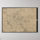 1780 Map of Paris, Historic City Map, Antique Plan ポスター (正面)