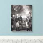 1781年ヨークタウンでのコーンワリス卿の降伏 キャンバスプリント (インサイチュ (ウッドフロア))