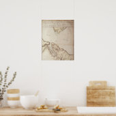 1781年ヨークタウン包囲戦のイギリスの地図 ポスター (キッチン)