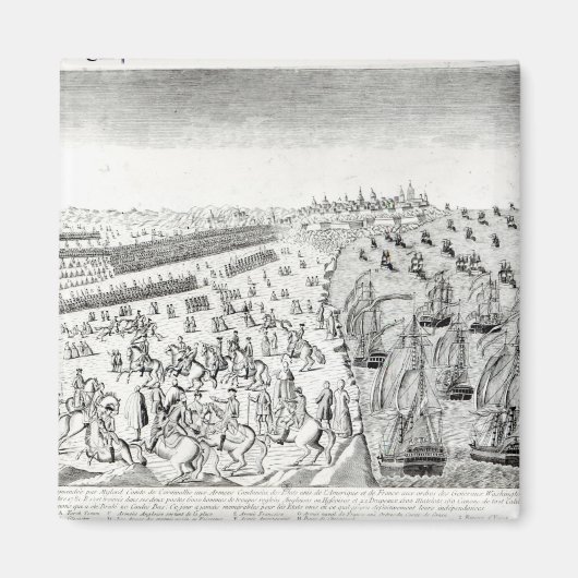 1781年、ヨークタウンで降伏 マグネット (正面)