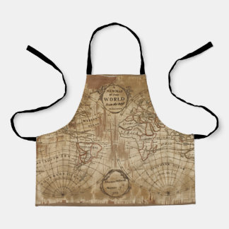 1783ヴィンテージアンティーク世界地図 エプロン