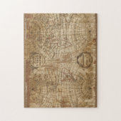 1783ヴィンテージアンティーク世界地図 ジグソーパズル (縦)